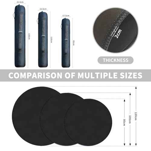 Large Round Tabletop Game Playmat,Rubber Table Mat Suitable for Playing Poker,Card,and Roleplaying Games.(100cmBlack)