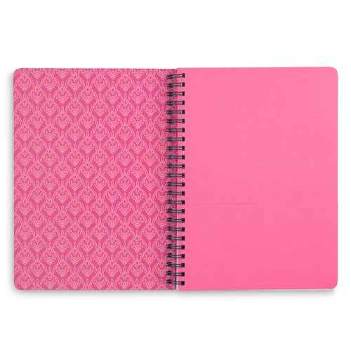 Steel Mill & Co Cute Mini Spiral Notebook for Theater Lovers, 8.25" x 6.25" Journal with Durable Hardcover and 160 Lined Pages, Wicked Word Art