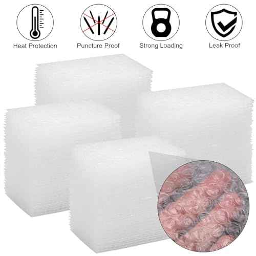 200Pack Bubble Out Bags Pouches 4"x 6" Bubble Pouches Cushioning Packaging Bags, Double Walled Cushioning Bags Thickening Shockproof Foam Bags for Moving, Shipping, and Storage