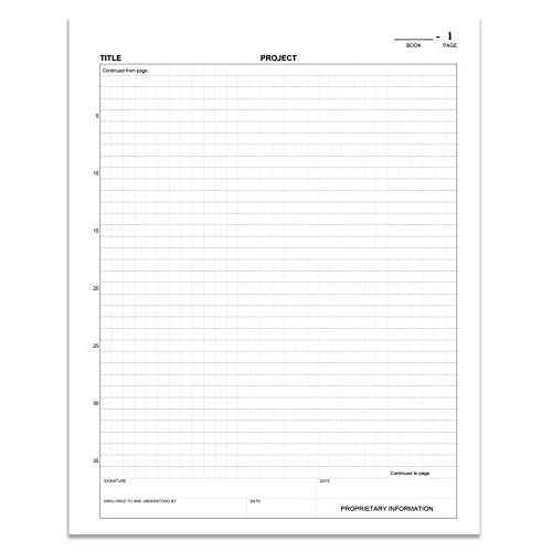 BookFactory Lab Notebook - 168 Pages (.25'' Grid Format), 8 7/8'' x 11 1/4'', Blue Cover, Section Sewn Hardbound Laboratory Notebook (Made in USA)
