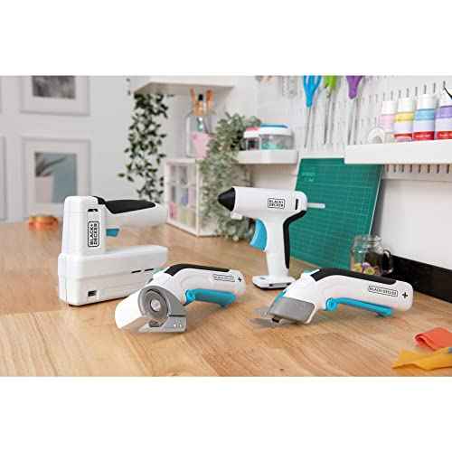 BLACK+DECKER 4V MAX Cordless Electric Fabric Craft Scissors, USB Rechargeable (BCSC115FF)