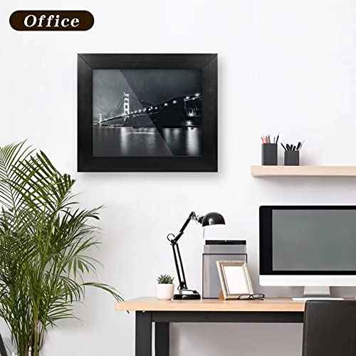 Hidden Gun Storage, Concealment Gun Safes for Pistols, Secret Decor Solid Wooden Handgun Picture Frames Box (Black)