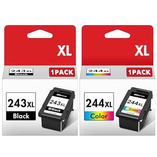 PG-243/ CL-244 Ink Multi Pack Replacement for Canon 243 and 244 Ink Cartridges Compatible for Pixma TR4520 TR4522 MX492 MX490 TS302 TS202 TS3320 TS3322 MG2520 MG2522 MG2525 Printer (1 Black,1 Color)