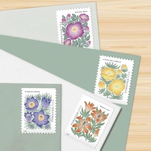 2022 Mountain Wildflowers First Class Postage Stamps - 1 Booklet, 20 US Stamps