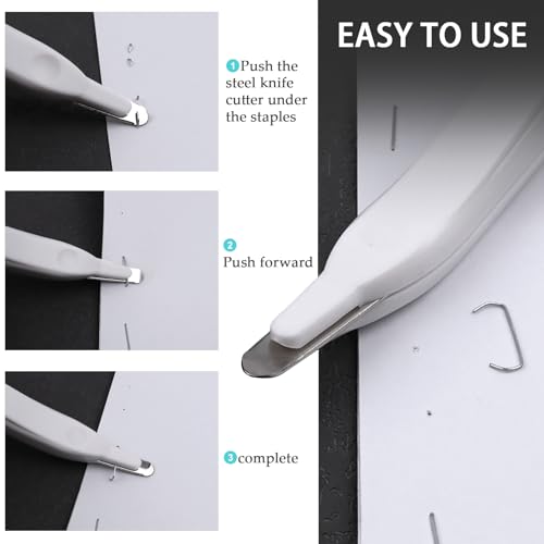 Magnetic Staple Remover - Ergonomic White Puller for Office, School & Home