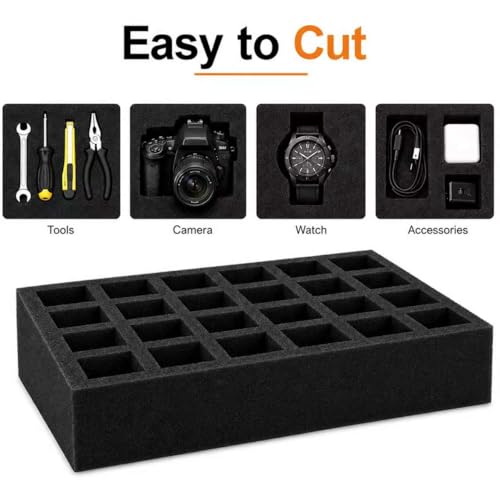 Foam Insert 16x12 Inch, 4PCS 1 Inch Thick Tool Box Organizer,