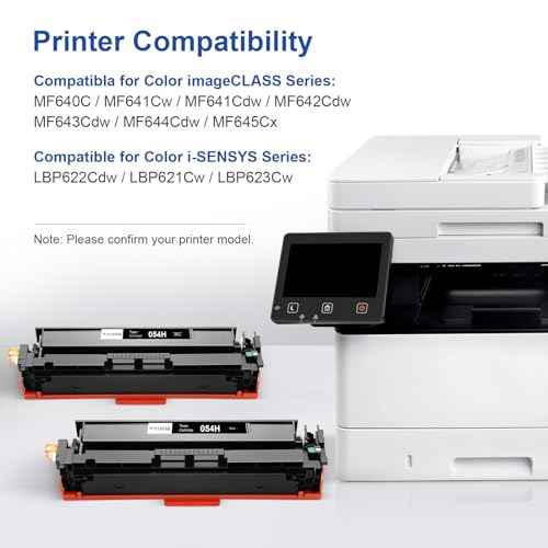 Compatible 054 054H Black High Yield Toner Cartridge Replacement for Canon 054 054H CRG-054 Toner for Canon Color ImageCLASS MF644Cdw MF642Cdw LBP622Cdw MF641Cw MF644 MF642 Printer(2 Black)