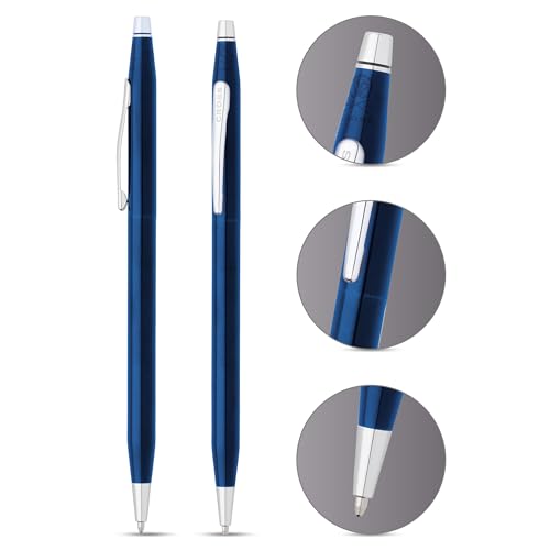 Cross Special Collection Classic Century Pearlescent Blue PVD Barrel and Polished Appointments Ballpoint Pen