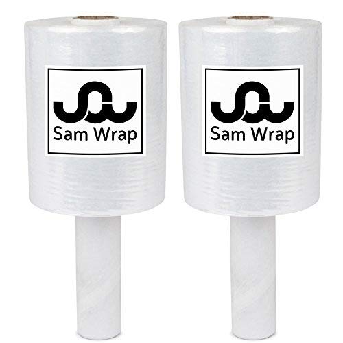 SAM WRAP 2 Pack Heavy Duty 5" x 1000' Clear Stretch Wrap 80-Gauge Industrial Strength