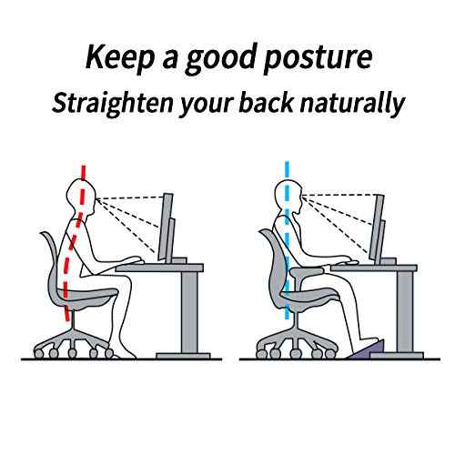 MyPlace Adjustable Height Foot Rest Under Desk at Work - 6 Height Sturdy Office Footrest - Added Heated Foot Mat - Non Slip Bottom - Straighten Back & Hip & Leg and Improve Posture¡¦