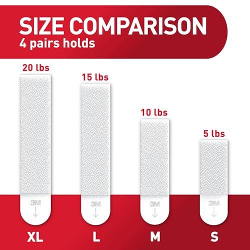 Command Medium Picture Hanging Strips (10 lb) 16 Pairs - 32 Strips, White