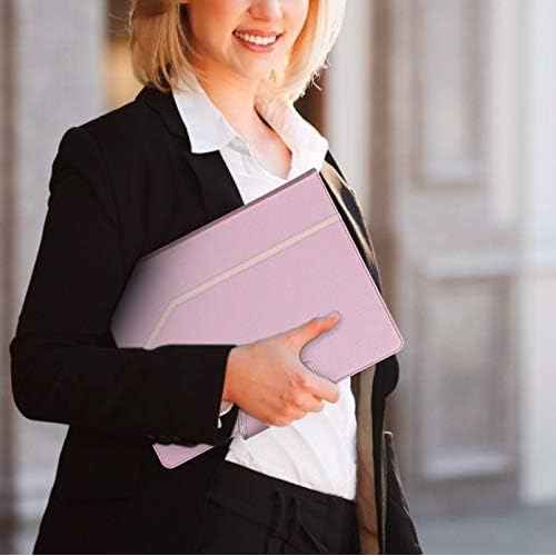 Toplive Portfolio Case, Conference Folder Executive Business Padfolio with Document Sleeve, Letter/ A4 Size Clipboard, Business Card Holders, Portfolio Padfolio for Women & Men, Rose Gold
