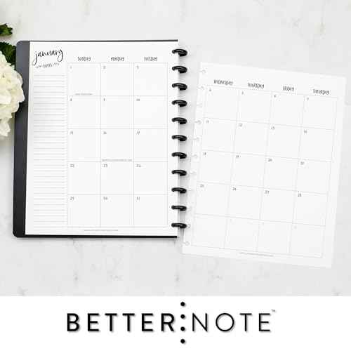 BetterNote 2026 HOURLY Calendar Refill for Disc Notebooks, Fits Discbound Levenger Circa, Happy Planner, InkWell Press, Staples Arc, TUL, Talia (Whimsy, 11-Disc, 8.5"x11")