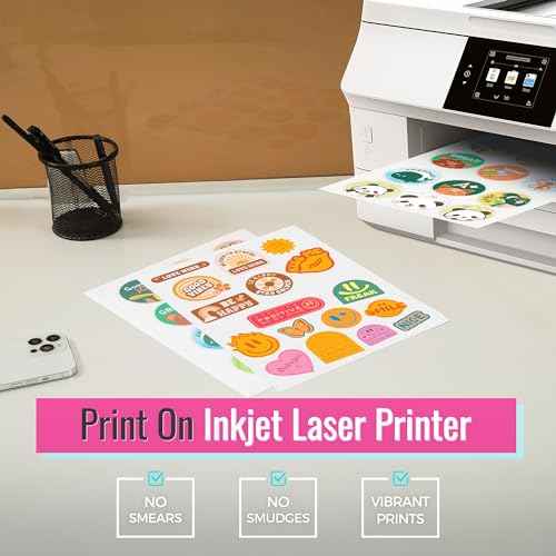 1000 Label Paper for Printer 8.5" x 5.5" Half Sheet Shipping Labels Self Adhesive Matte White 2 Per Sheet Printer Label Paper