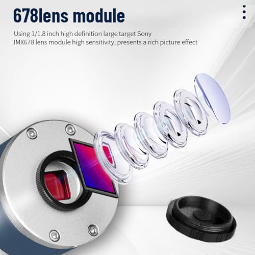 Walfront 4K Microscope Camera with 8X Magnification US Plug, HD Video Output