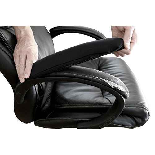 Soft Neoprene Chair Arm Pad Covers Stretch Over Armrests 13" to 17". Restore, Protect and Cushion. Complete Set of 2. Made in The USA.