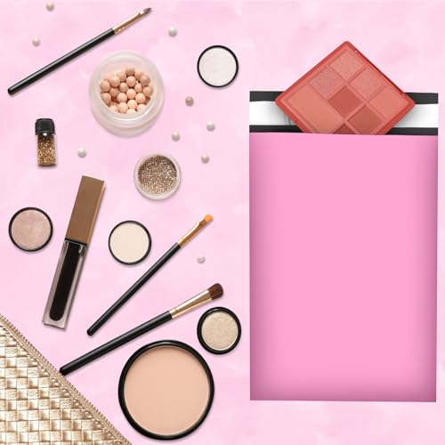 JollyTrip Sakura Pink Poly Mailers 6x9 Inch 120 Pack Waterproof Tear-Resistant Shipping Envelopes with Self-Adhesive Seal