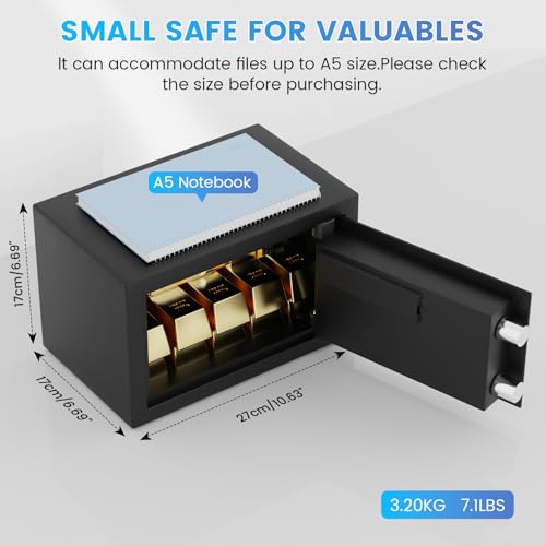Bukumo 0.3 Cub Small Home Safe with Alarm & Fireproof Waterproof Bag - Standard Version