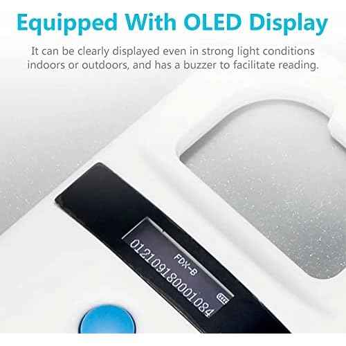 Animal Chip ID Scanner Dog Microchip Reader with OLED Display Screen Supports FDX-B£¨ISO11784/11785£© and EMID Microchips