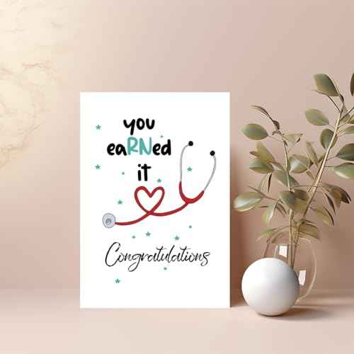 Cute Nurse Graduation Card Gifts for Her, Lovely Nurse Graduation Gift for Friend, Congratulations on Graduation For Nurse, New Nurse Card for Women, RN Card Gift For Daughter Sister