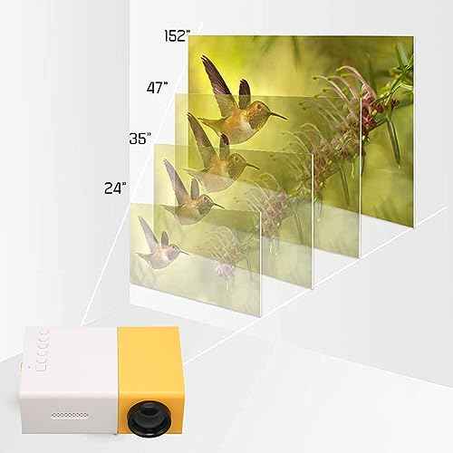 Portable HD 1080P Mini Projector for Movies and Gaming, Compact and Lightweight, USB and Connectivity, Ideal for Travel, Camping, and Home Entertainment