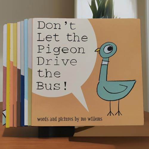 9PCS Mo Willems Pigeon Books Dont Let The Pigeon Drive The Bus Book Series Set Paperback, Pigeon Books Collection for Kids