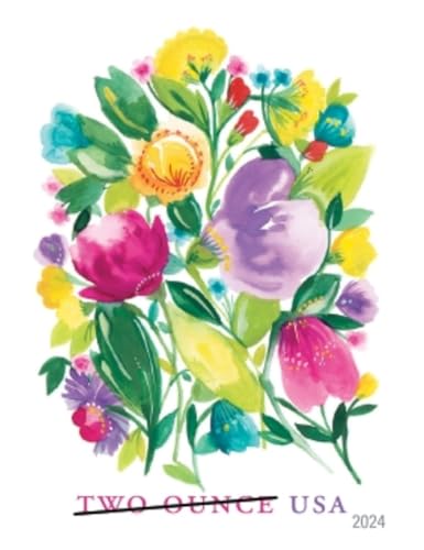 United States Postal Service Wedding Blooms 2 oz. Postage Stamps - Set of 20
