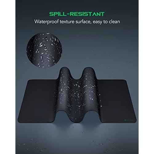 Black Shark Gaming Mouse Pad Desk Mat 47.2¡± x 23.6¡±, Oversized Large Mouse Pad, Non-Slip Mousepad, Super-Thick with Special-Textured Surface, Anti-Fray Stitched Edges, Desk Pad Manta P4