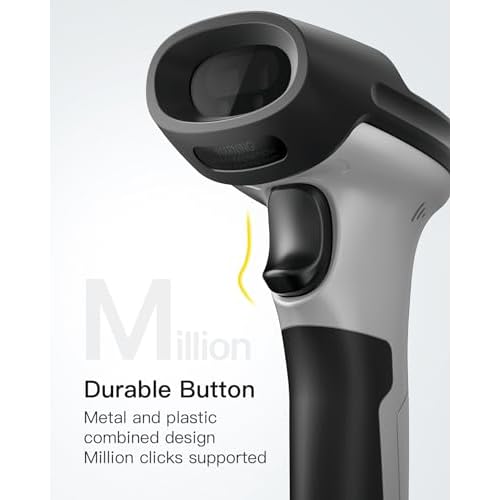 Inateck Bluetooth Barcode Scanner, 1 Charge 180 Days Standby, 35m Range, Automatic Fast and Precise scanning, BCST-70