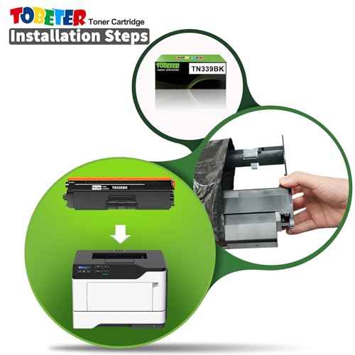 ToBeter TN339 Black Toner Replacement for Brother TN339BK TN-339BK TN-339 Toner Cartridge for MFC-L9550 MFC-L9550CDW HL-L9200 HL-L9300 Toner Black, 6,000 Pages High Yield