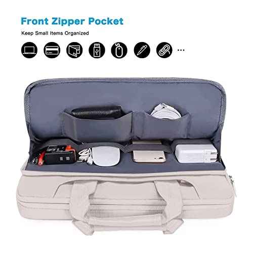 MOSISO 360 Protective Laptop Shoulder Bag Compatible with MacBook Air 15 M4 A3241 M3 A3114 M2 A2941/Pro 16 inch M4 M3 M2 M1, 15-15.6 inch Notebook,Matching Color Sleeve with Belt, Stone Gray