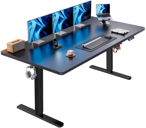 HUANUO 71 x 35 Inch Electric Standing Desk with Brushless Motor, Black
