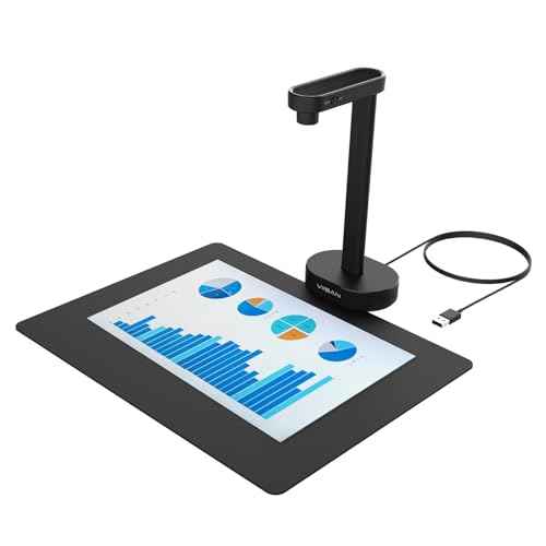 VIISAN 16MP Portable Document Scanner Camera, A4 Capture, USB Document Camera with Deskewing, Multi-Page Scanning, Pocket Book Scanning, OCR & TTS, Compatible with Windows & macOS