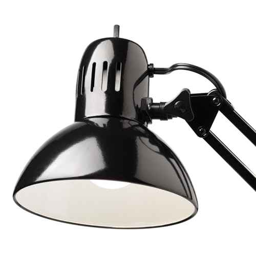 GLOBE Electric 12641 Architect 32" Swing-Arm Clamp-On Lamp, Black Architect, Finish, LED Bulb Included