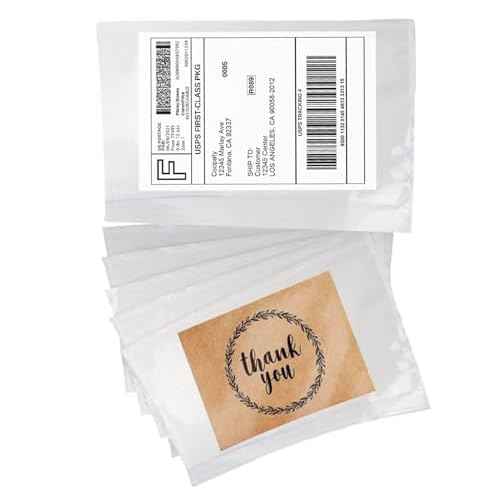 Coopaty 6" x 9" Adhesive Packing List Envelopes Clear Plastic Mailing Shipping Envelope Pouch (500 Pack)
