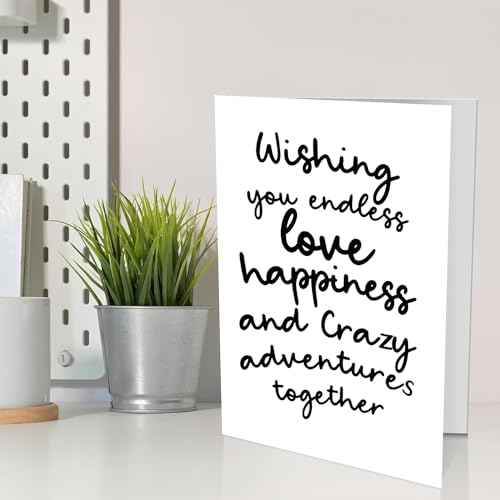 UUEFKTN Funny Wedding Engagement Cards for Friends, Congratulations Card for Newlyweds, Congratulations Eco Card for Newly Married or Engaged Couple