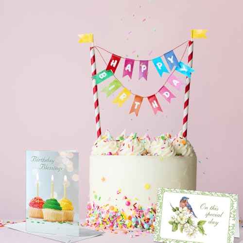 Zhanmai 200 Pack Religious Christian Birthday Cards Bulk with Scripture Bible Verse 4 x 6 Inch Assorted Christian Blessings Birthday Greeting Cards with Envelopes (Scenic Style)