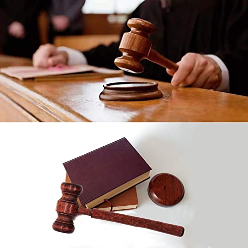 AUEAR 4 Pack Wooden Judge Gavel Mini Gavels Light Brown for Auction & Cosplay