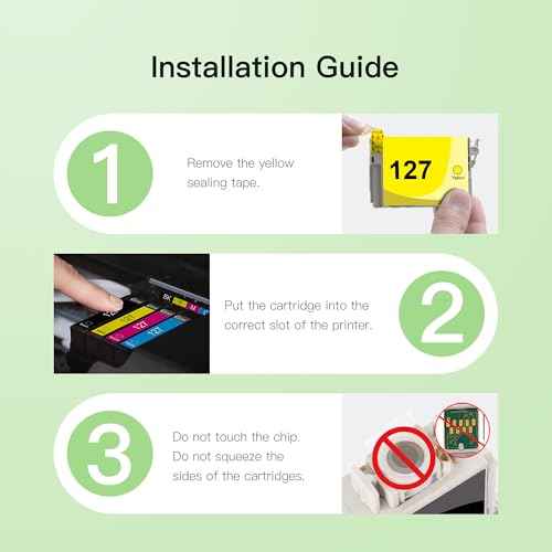 127 Ink Cartridges Remanufactured Replacement for Epson 127 Ink Cartridges Multipack for Epson 127 T127 to use with Workforce 545 845 645 WF-3540 WF-3520 WF-7010 WF-7510 WF-7520 NX530 Printer (5 Pack)