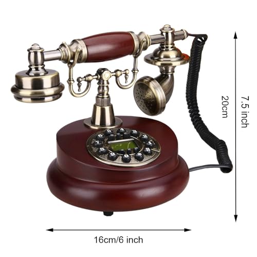 TelPal Classic Vintage Desktop Wired Office Telephone of 1950 Old Fashioned Antique Style Home Phone