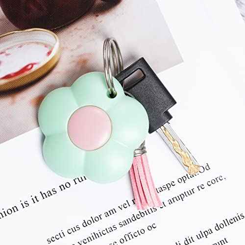 Fengek 3 Pcs Mini Retractable Utility Knife Flower Pocket Box Cutters Plastic Letter Opener Slide Open with Keychain Hole for Box Letter Envelope, Flower Shape