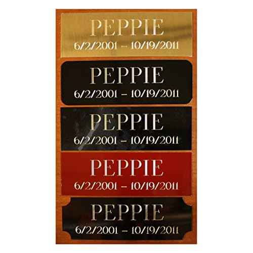 Custom Personalized Name Plates, Solid Brass Engraved Plaque, Aluminum Fantasy Sport Engraved/Etched, Identification Tag with Adhesive, Holes for Mounting 1¡±x3¡±/1¡±x4¡±