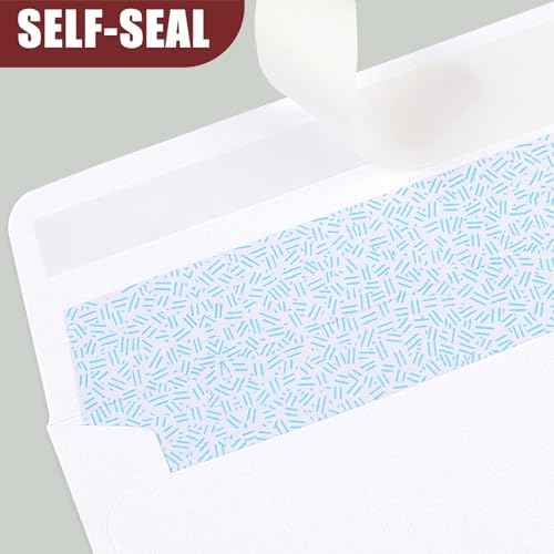 Joyberg 72 Packs #10 Envelopes, Business Envelopes, Envelopes Self Seal, Security Envelopes, Peel and Seal Closure, Size 4-1/8 X 9-1/2 Inches, White, 26LB