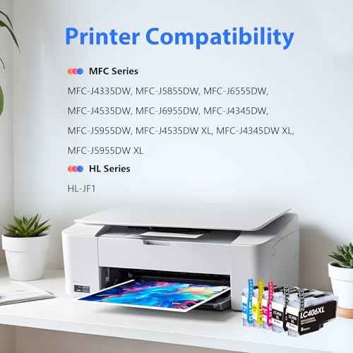 LC406 LC406XL Ink Cartridges Replacement for Brother Printer LC 406XL 406 XL for Brother MFC-J4335DW MFC-J5855DW MFC-J6955DW MFC-J6555DW FC-J4535DW MFC-J4345DW MFC-J5955DW, 5 Pack