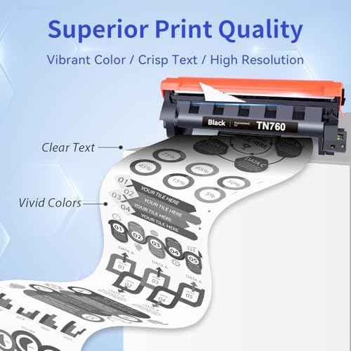 TN760 Toner 2 Pack Compatible with Brother Toner tn-730/tn-760 Replacement for tn760 Toner for Brother Printer MFC-L2710DW MFC-L2750DW DCP-L2550DW HL-L2370DW Printer,Toner tn-730/tn-760