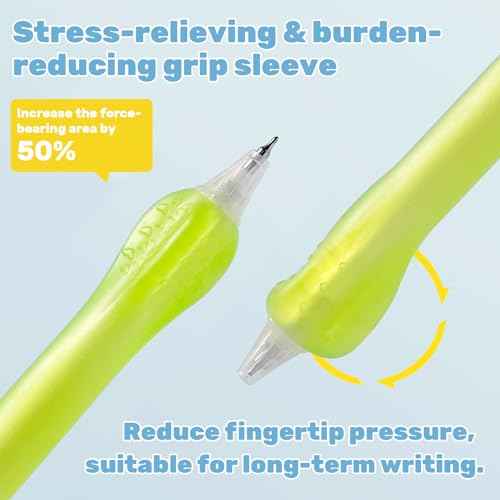 Smooth Writing Pens - Fine Point 0.5mm Black Ink Gel Pen, Retractable Click Design with Ergonomic Soft Grip Cushion, 5 Pcs for Office & School Supplies (4-Pack)?