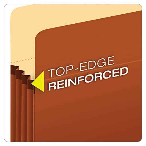 Pendaflex Expanding File Pockets, Letter Size, 5.25" Expansion, Reinforced with DuPont¢â Tyvek¢ç Material, Letter Size, Redrope, 10 Per Box (1534G-OX)
