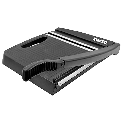 X-Acto 12-Inch Plastic Base Guillotine Paper Trimmer, 10 Sheets, Black - Standard Packaging