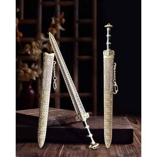 Ancient Sword Letter Opener with Sheath and Display Stand, Decorative Letter Opener Sword, Mail Open Tool Envelope Slitter