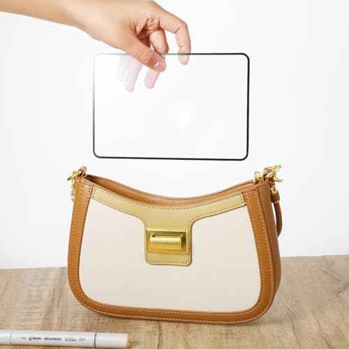 4 Pcs Page Magnifying Sheet 3X 5X Clear Lightweight Magnifier Flat Plastic Optical Fresnel Lens Handy Card Size Magnifier Bookmark for Seniors Reading Small Prints People with Low Vision